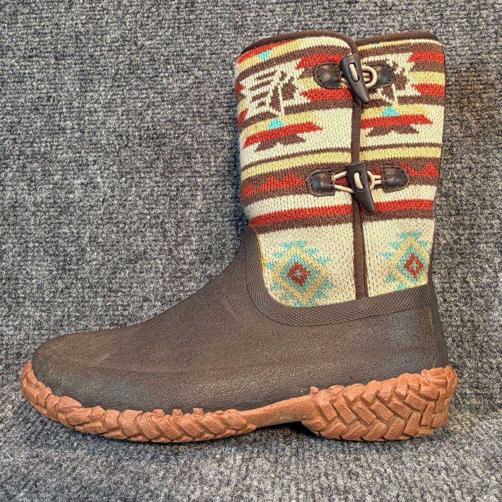 LaCrosse Myrick Waterproof Rubber Shell Knit Upper Winter Boots Women Size 8